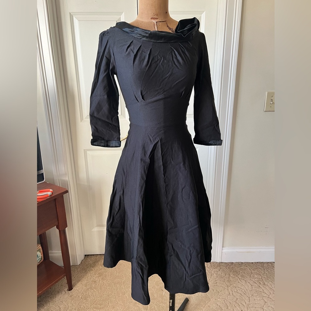 Vintage 60s Black Dress [SHIPPING FREE]